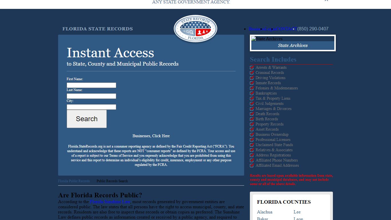 Florida Public Records | StateRecords.org